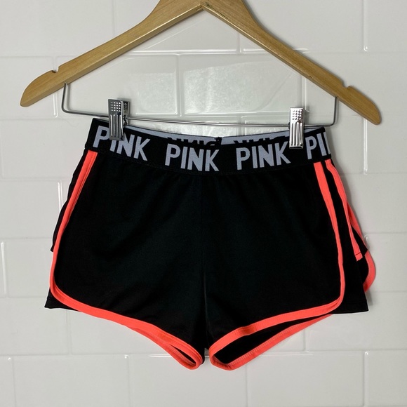 PINK Victoria's Secret Pants - PINK Black & Coral Spandex Shorts